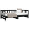 vidaXL Day Bed with Trundle without Mattress Black 90x200 cm Solid Wood