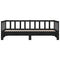 vidaXL Day Bed with Trundle without Mattress Black 90x200 cm Solid Wood