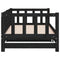 vidaXL Day Bed with Trundle without Mattress Black 90x200 cm Solid Wood
