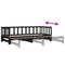 vidaXL Day Bed with Trundle without Mattress Black 90x200 cm Solid Wood