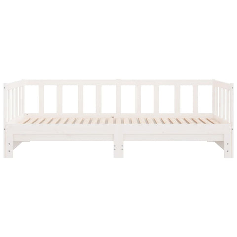 vidaXL Day Bed with Trundle without Mattress White 90x190 cm Single Solid Wood