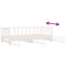 vidaXL Day Bed with Trundle without Mattress White 90x190 cm Single Solid Wood