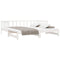 vidaXL Day Bed with Trundle without Mattress White 90x190 cm Single Solid Wood