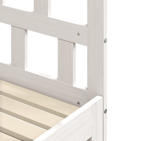 vidaXL Daybed with Trundle without Mattress White 80x200 cm Solid Wood