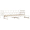 vidaXL Daybed with Trundle without Mattress White 90x190 cm Single Solid Wood