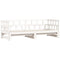 vidaXL Daybed with Trundle without Mattress White 90x190 cm Single Solid Wood