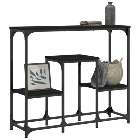 vidaXL Console Table Black 89.5x28x76 cm Engineered Wood