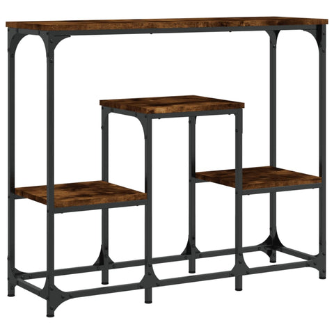 vidaXL Console Table Smoked Oak 89.5x28x76 cm Engineered Wood
