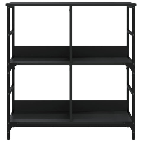 vidaXL Bookshelf Black 78.5x33x82 cm Engineered Wood