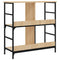 vidaXL Bookshelf Sonoma Oak 78.5x33x82 cm Engineered Wood