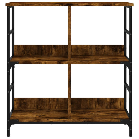 vidaXL Bookshelf Smoked Oak 78.5x33x82 cm Engineered Wood