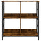 vidaXL Bookshelf Smoked Oak 78.5x33x82 cm Engineered Wood