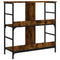 vidaXL Bookshelf Smoked Oak 78.5x33x82 cm Engineered Wood
