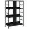 vidaXL Bookshelf Black 78.5x33x117.5 cm Engineered Wood