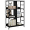 vidaXL Bookshelf Black 78.5x33x117.5 cm Engineered Wood
