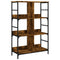 vidaXL Bookshelf Smoked Oak 78.5x33x117.5 cm Engineered Wood