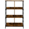 vidaXL Bookshelf Smoked Oak 78.5x33x117.5 cm Engineered Wood