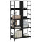 vidaXL Bookshelf Black 78.5x33x153 cm Engineered Wood