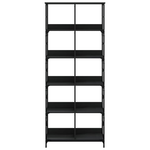 vidaXL Bookshelf Black 78.5x33x188.5 cm Engineered Wood