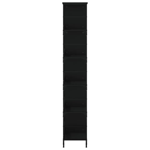 vidaXL Bookshelf Black 78.5x33x188.5 cm Engineered Wood