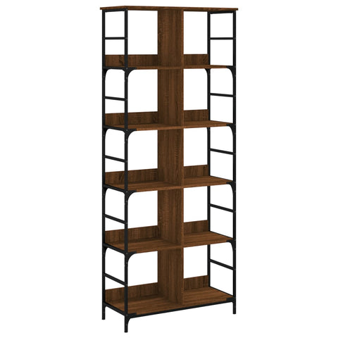 vidaXL Bookshelf Brown Oak 78.5x33x188.5 cm Engineered Wood