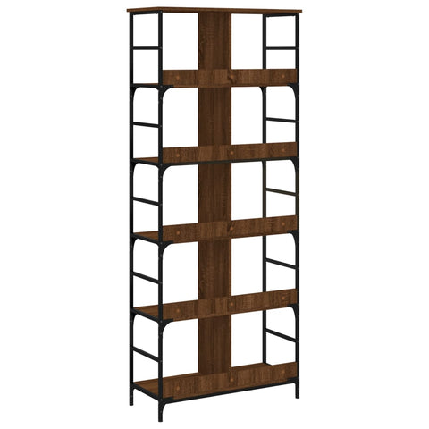 vidaXL Bookshelf Brown Oak 78.5x33x188.5 cm Engineered Wood
