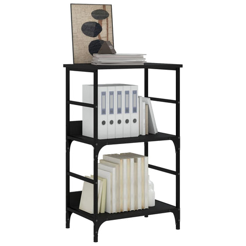 vidaXL Bookshelf Black 50x33x82 cm Engineered Wood
