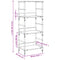 vidaXL Bookshelf Grey Sonoma 50x33x117.5 cm Engineered Wood