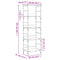 vidaXL Bookshelf Black 50x33x153 cm Engineered Wood