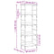 vidaXL Bookshelf Smoked Oak 50x33x153 cm Engineered Wood