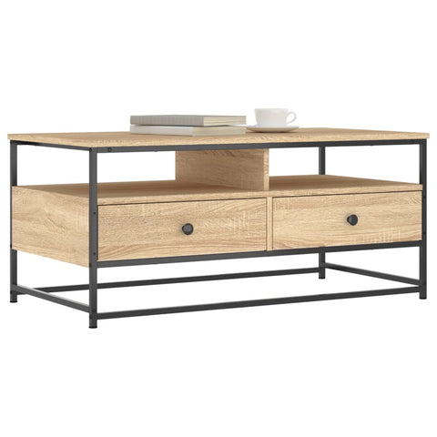 vidaXL Coffee Table Sonoma Oak 100x51x45 cm Engineered Wood