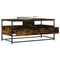 vidaXL Coffee Table Smoked Oak 100x51x45 cm Engineered Wood