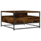 vidaXL Coffee Table Smoked Oak 80x80x45 cm Engineered Wood