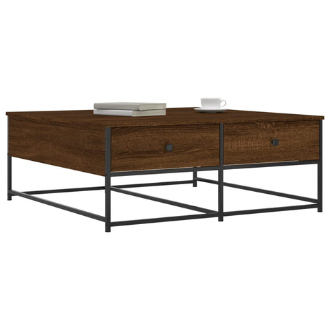 vidaXL Coffee Table Brown Oak 100x99x40 cm Engineered Wood