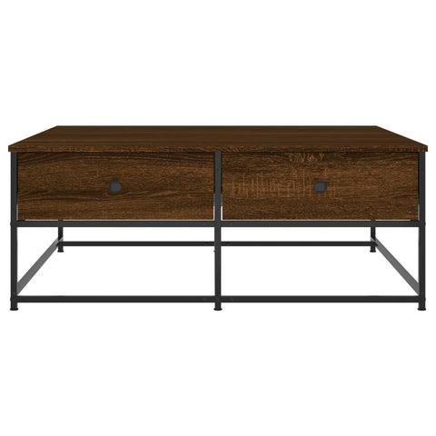 vidaXL Coffee Table Brown Oak 100x99x40 cm Engineered Wood