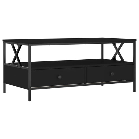 vidaXL Coffee Table Black 100x51x45 cm Engineered Wood