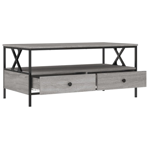 vidaXL Coffee Table Grey Sonoma 100x51x45 cm Engineered Wood