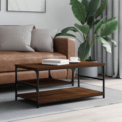 vidaXL Coffee Table Brown Oak 90x49x40 cm Engineered Wood