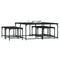 vidaXL Nesting Coffee Tables 5 pcs Black Engineered Wood