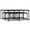 vidaXL Nesting Coffee Tables 5 pcs Black Engineered Wood