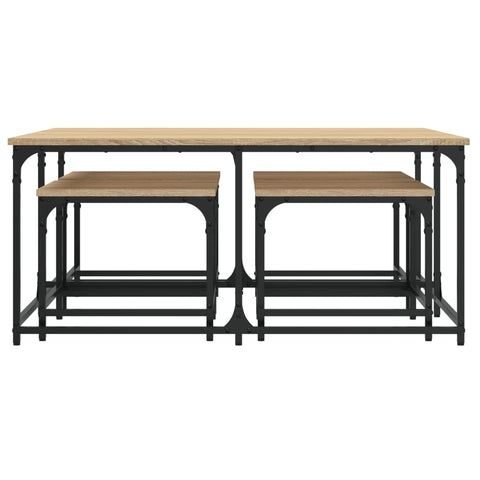 vidaXL Nesting Coffee Tables 5 pcs Sonoma Oak Engineered Wood