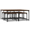 vidaXL Nesting Coffee Tables 5 pcs Smoked Oak Engineered Wood