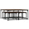 vidaXL Nesting Coffee Tables 5 pcs Smoked Oak Engineered Wood