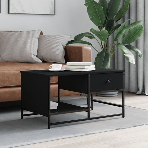 vidaXL Coffee Table Black 85.5x51x45 cm Engineered Wood