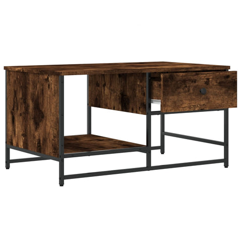 vidaXL Coffee Table Smoked Oak 85.5x51x45 cm Engineered Wood
