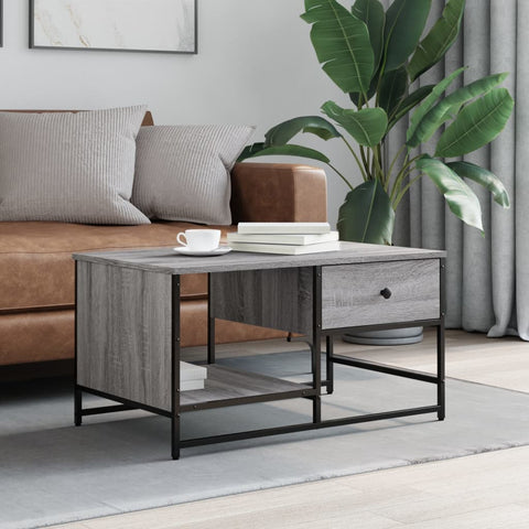 vidaXL Coffee Table Grey Sonoma 85.5x51x45 cm Engineered Wood