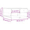vidaXL Coffee Table Sonoma Oak 80x80x40 cm Engineered Wood