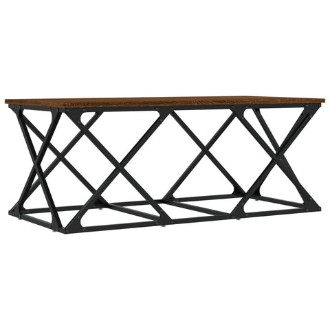 vidaXL Coffee Table Brown Oak 100x49x40 cm Engineered Wood