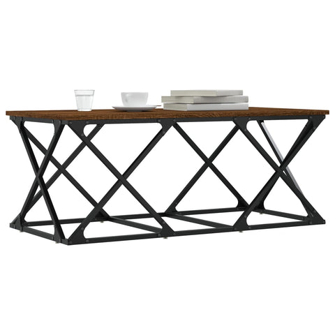 vidaXL Coffee Table Brown Oak 100x49x40 cm Engineered Wood
