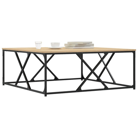 vidaXL Coffee Table Sonoma Oak 100x100x40 cm Engineered Wood